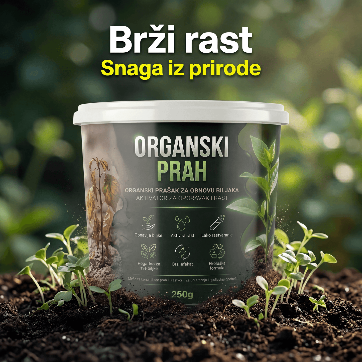 Organski Prah za Rast BIljaka-DELUJE ODMAH 1+1 GRATIS