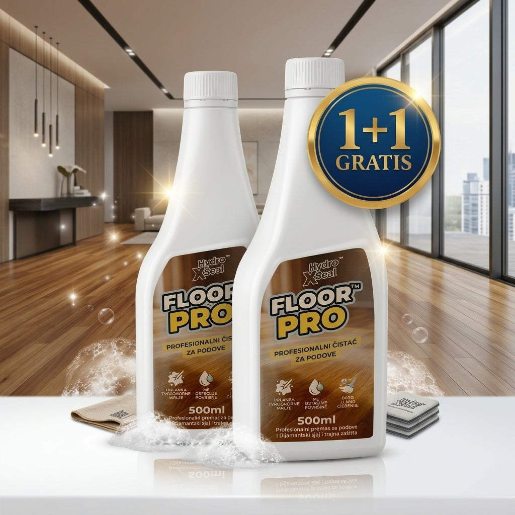 Floor Pro – Profesionalni premaz za podove: Dijamantski sjaj i trajna zaštita, 1+1 GRATIS