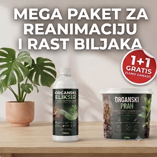 🌿 Mega Paket za Reanimaciju i Rast Biljaka (Organski Eliksir + Prah 1+1 GRATIS)